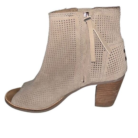 Tom’s perforated peep toe heeled boots 8 - Picture 5 of 8